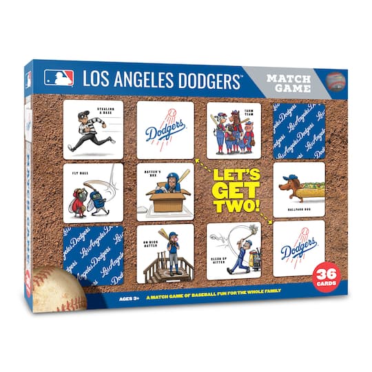 Major League Baseball Licensed Memory Match Game By Youthefan in Los Angeles Dodgers | 2.5" x 2.5" | Michaels®